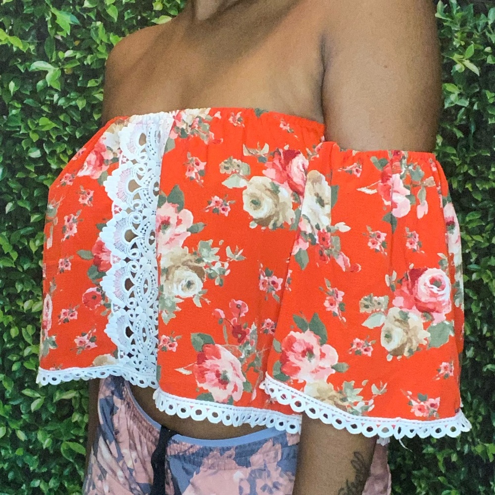 floral crop top